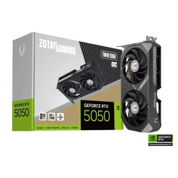 ZOTAC GeForce RTX 5050 Twin Edge GPU Vaizdo Plokštė | 8GB, GDDR6, OC Edition