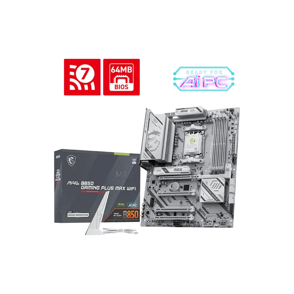 MSI MAG B850 GAMING PLUS MAX WIFI Pagrindinė Plokštė | ATX, AM5, DDR5