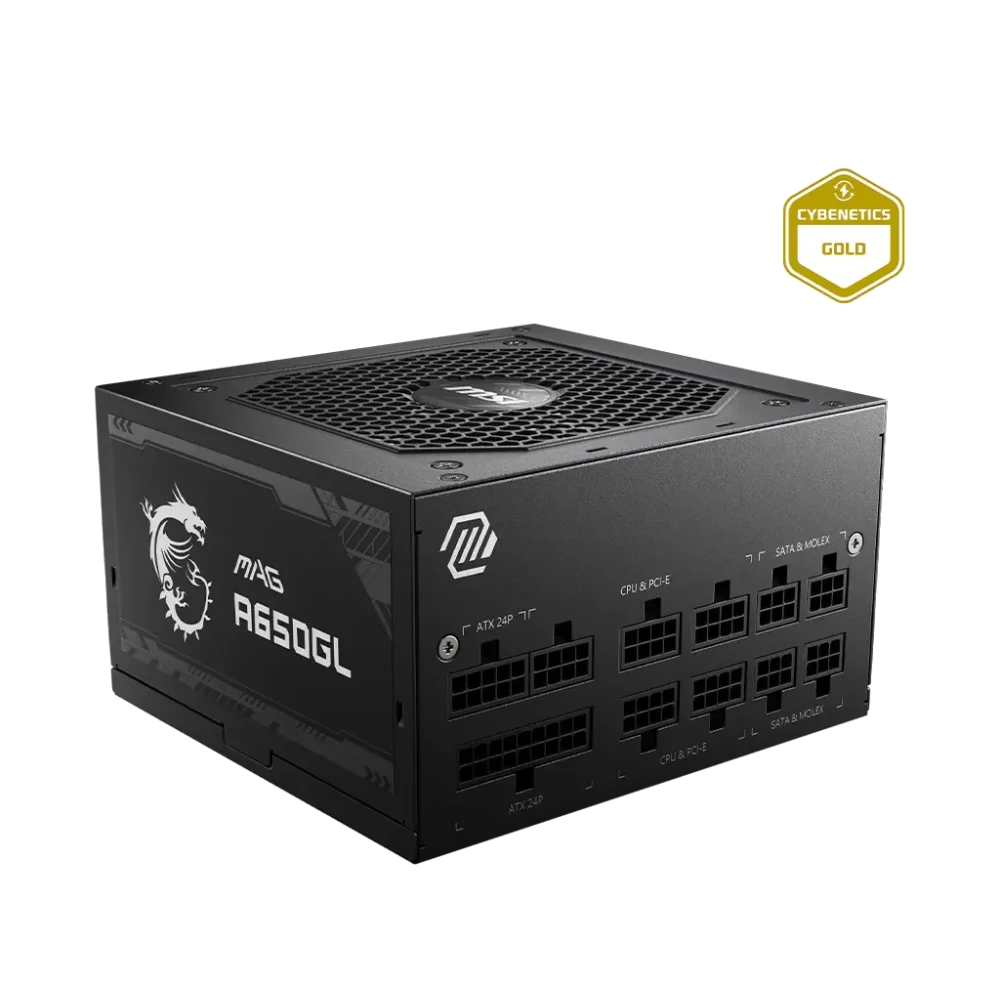 MSI MAG A650GL PSU Maitinimo Blokas | 650W, 80Plus Gold