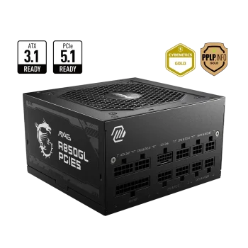 MSI MAG A850GL PCIE5 PSU Maitinimo Blokas | 850W, 80Plus Gold