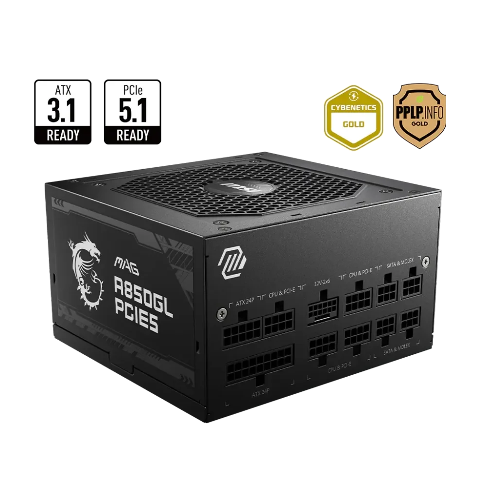 MSI MAG A850GL PCIE5 PSU Maitinimo Blokas | 850W, 80Plus Gold
