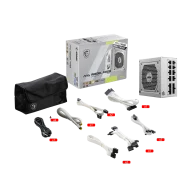 MSI MAG A850GL PCIE5 WHITE PSU Maitinimo Blokas | 850W, 80Plus Gold