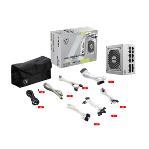 MSI MAG A850GL PCIE5 WHITE PSU Maitinimo Blokas | 850W, 80Plus Gold