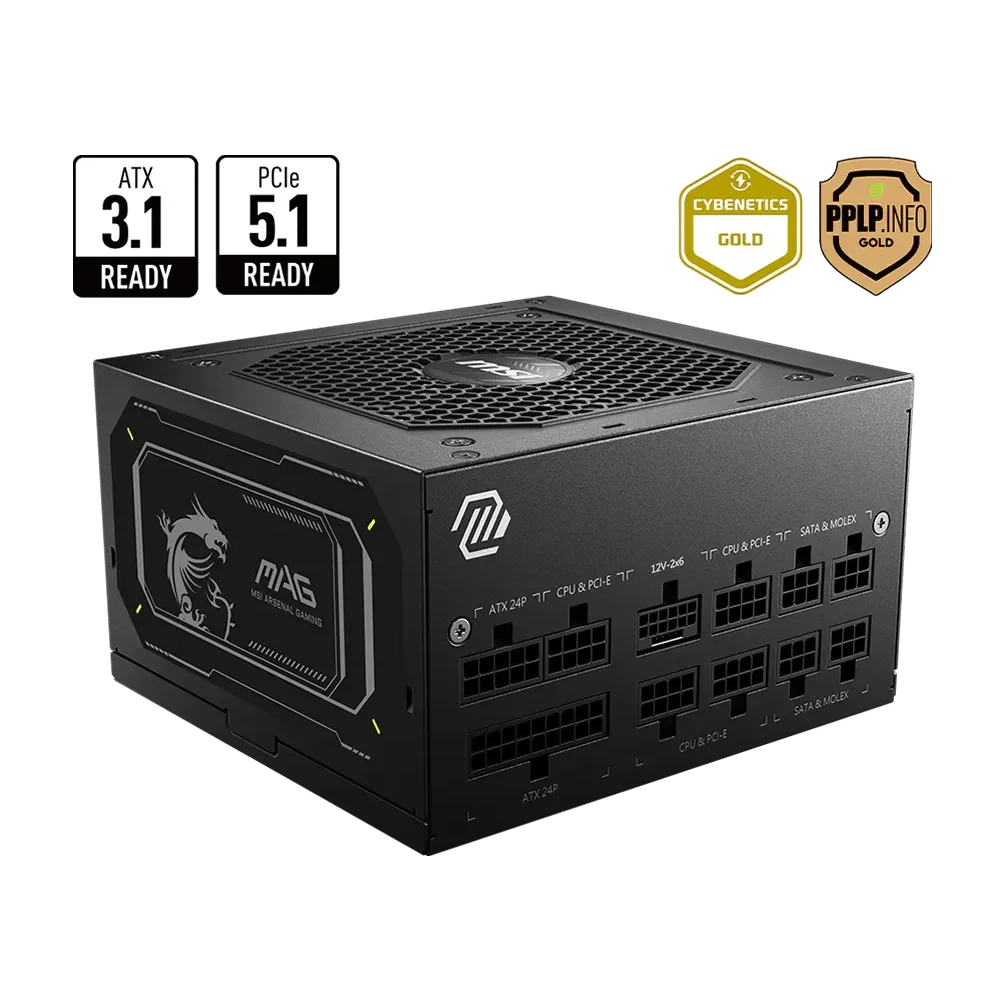 MSI MAG A850GL PCIE5 II PSU Maitinimo Blokas | 850W, 80Plus Gold