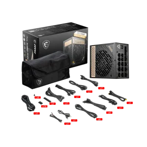 MSI MEG AI1300P PCIE5 PSU Maitinimo Blokas | 130W, 80Plus Platinum