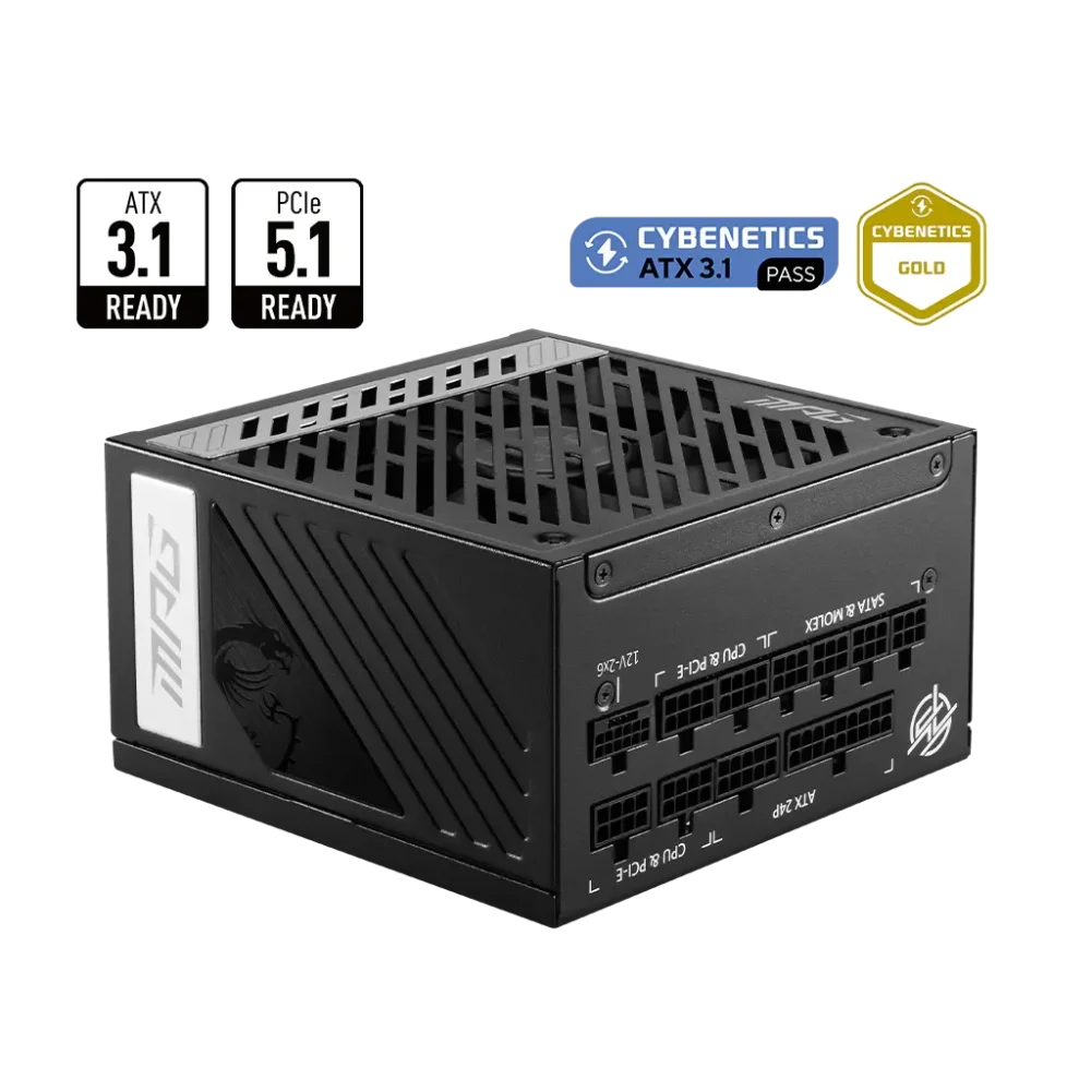 MSI MPG A1000G PCIE5 PSU Maitinimo Blokas | 1000W, 80Plus Gold