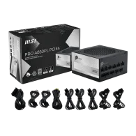 MSI PRO A850PL PCIE5 PSU Maitinimo Blokas | 850W, 80Plus Platinum