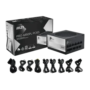 MSI PRO A850PL PCIE5 PSU Maitinimo Blokas | 850W, 80Plus Platinum