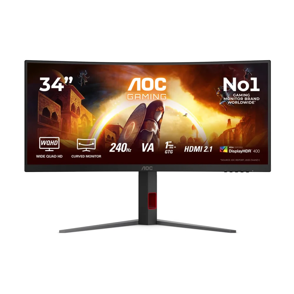 AOC CU34G4Z Monitorius | 34", UWQHD, Curved VA, 240 Hz