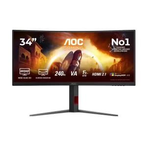 AOC CU34G4Z Monitorius | 34", UWQHD, Curved VA, 240 Hz