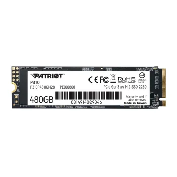 PATRIOT P310 SSD Atmintis | 480GB, m.2 NVMe