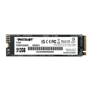 PATRIOT P320 SSD Atmintis | 512GB, m.2 NVMe