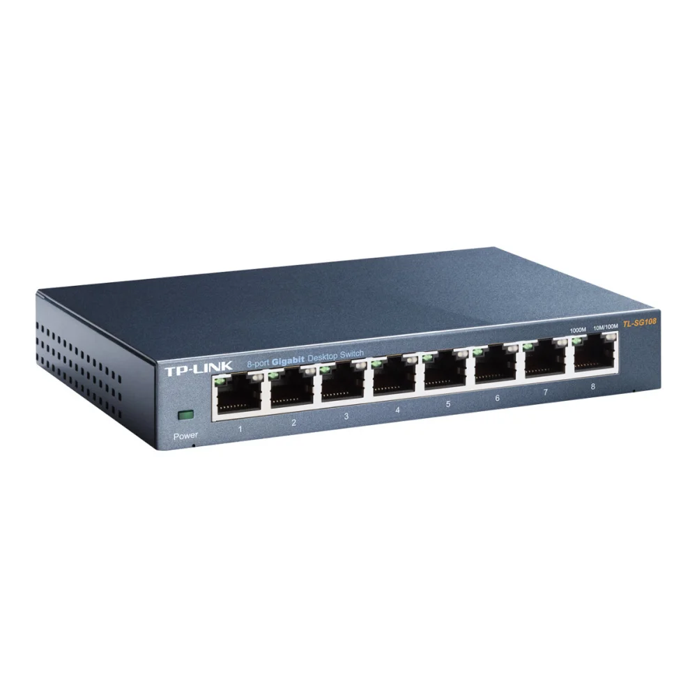 TP-LINK TL-SG108 8-Port 10/100/1000Mbps Desktop Switch Komutatorius