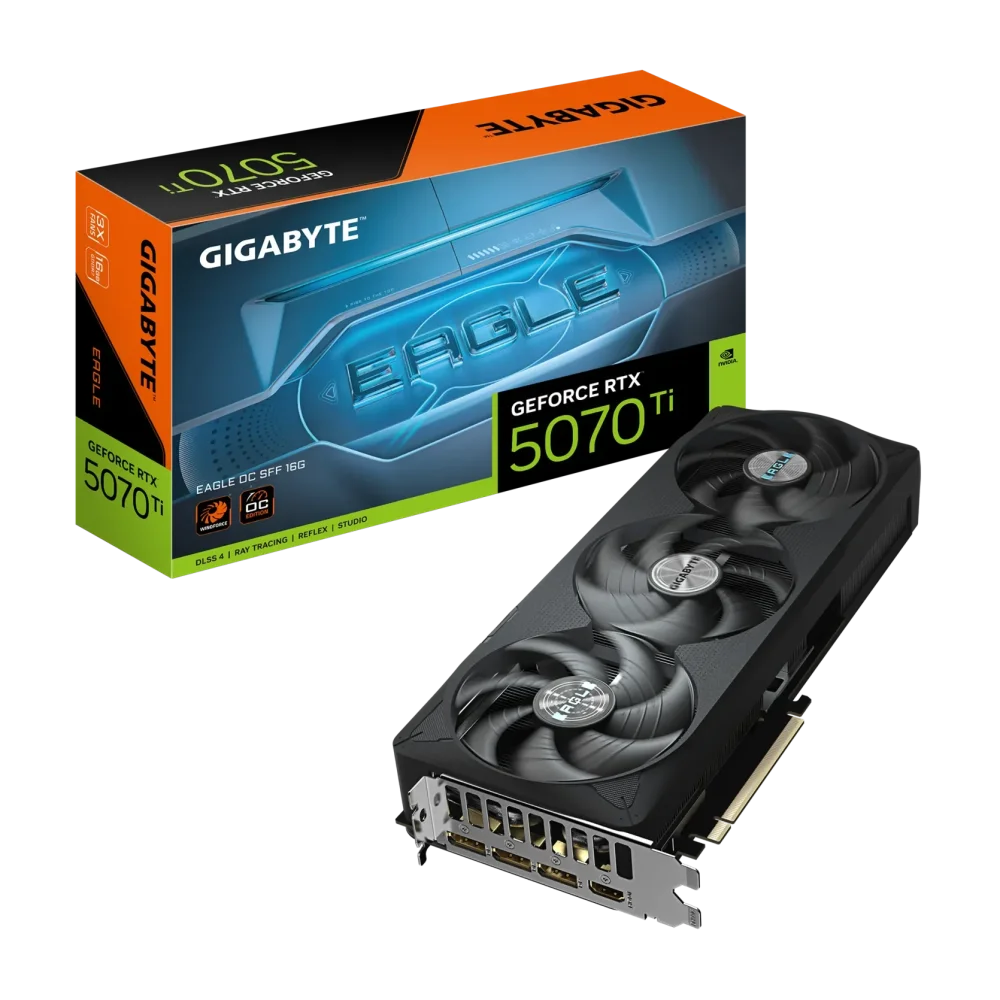 GIGABYTE GeForce RTX 5070 Ti EAGLE SFF GPU Vaizdo Plokštė | 16GB, GDDR7, OC Edition