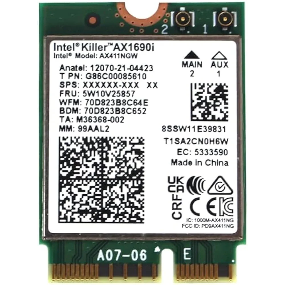 INTEL WI-FI 6E AX411 PCIe Adapteris