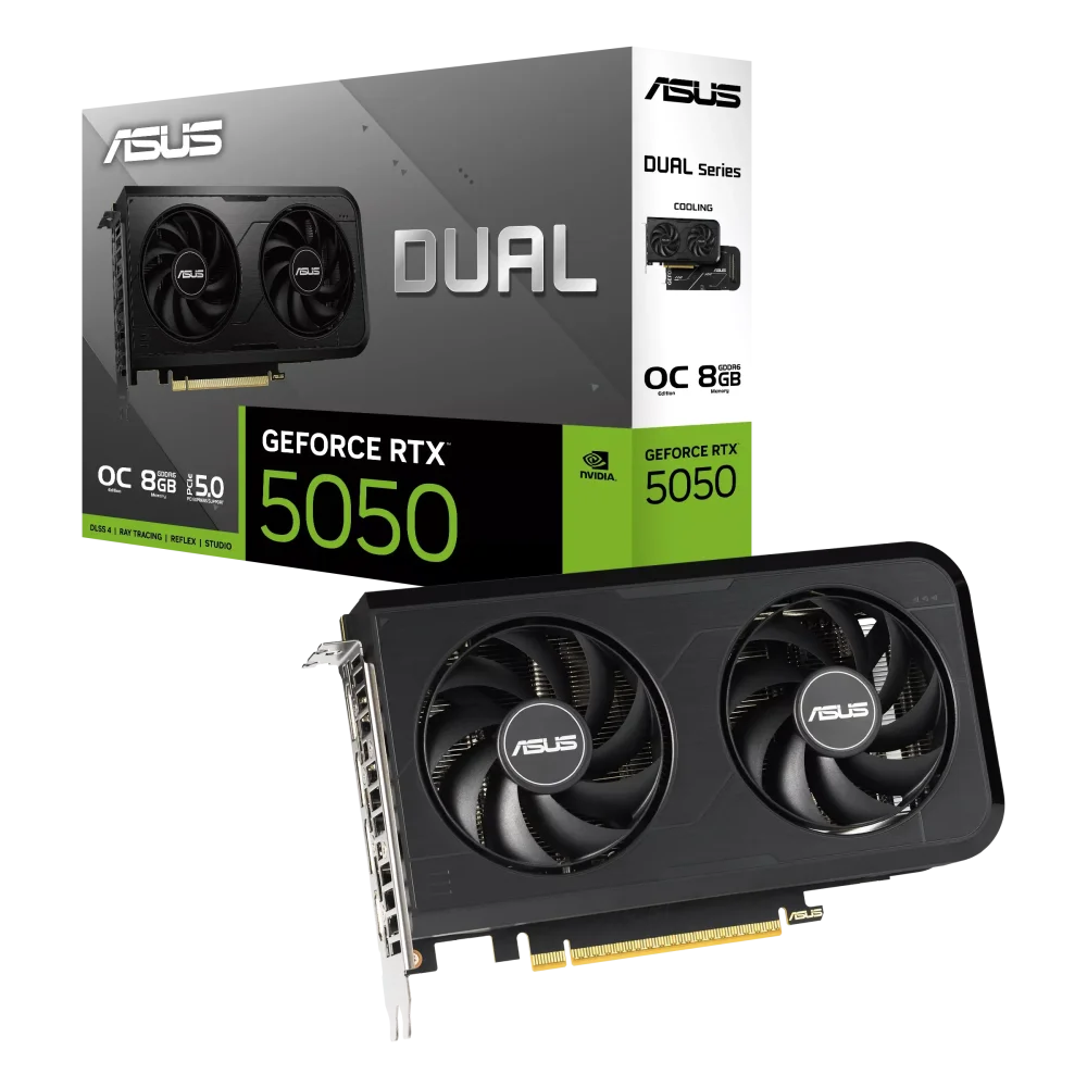 ASUS Dual GeForce RTX 5050 GPU Vaizdo Plokštė | 8GB, GDDR6, OC Edition
