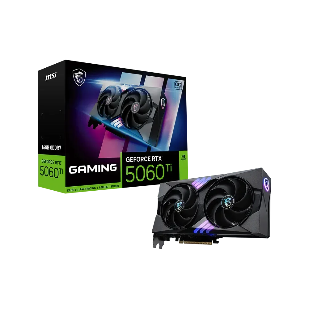 MSI GeForce RTX 5060 Ti GAMING GPU Vaizdo Plokštė | 16GB, GDDR7, OC Edition