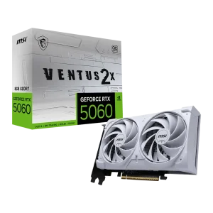 MSI GeForce RTX 5060 VENTUS 2X WHITE GPU Vaizdo Plokštė | 8GB, GDDR7, OC Edition
