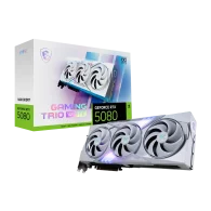 MSI GeForce RTX 5080 GAMING TRIO WHITE GPU Vaizdo Plokštė | 16GB, GDDR7, OC Edition