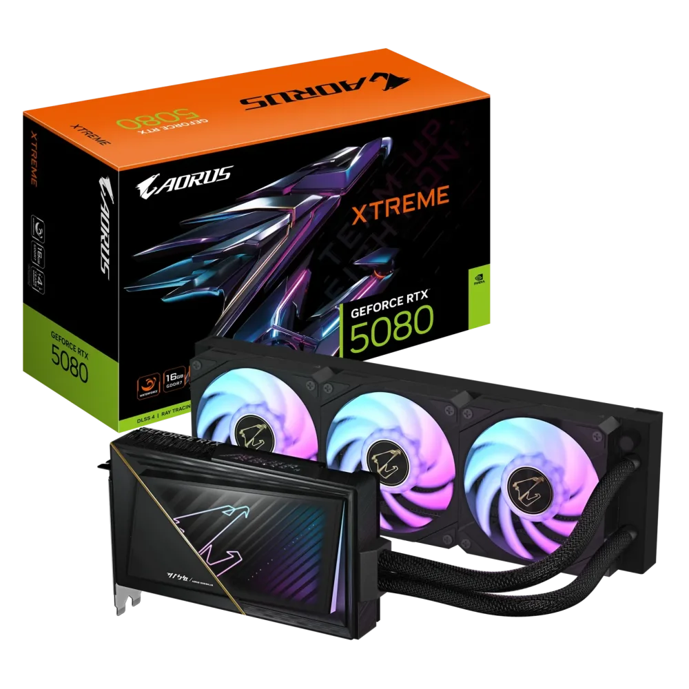 GIGABYTE GeForce RTX 5080 AORUS XTREME WATERFORCE GPU Vaizdo Plokštė | 16GB, GDDR7