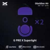 X-Raypad Obsidian Air Mouse Feet | Purple, x2, Logitech G Pro X Superlight