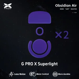 X-Raypad Obsidian Air Mouse Feet | Purple, x2, Logitech G Pro X Superlight