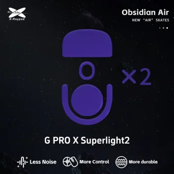 X-Raypad Obsidian Air Mouse Feet | Purple, x2, Logitech G Pro X Superlight 2