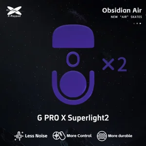X-Raypad Obsidian Air Mouse Feet | Purple, x2, Logitech G Pro X Superlight 2