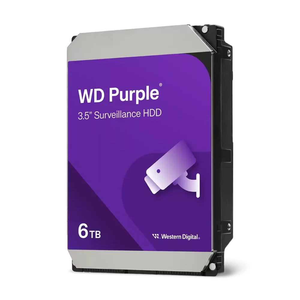WD Purple Surveillance HDD Kietasis Diskas | 6TB, 3.5", SATA