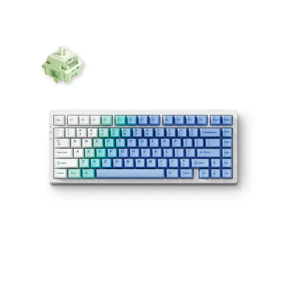 MCHOSE G75 Pro Wireless Belaidė Žaidimų Klaviatūra | Arctic White, Huano Matcha Latte V2