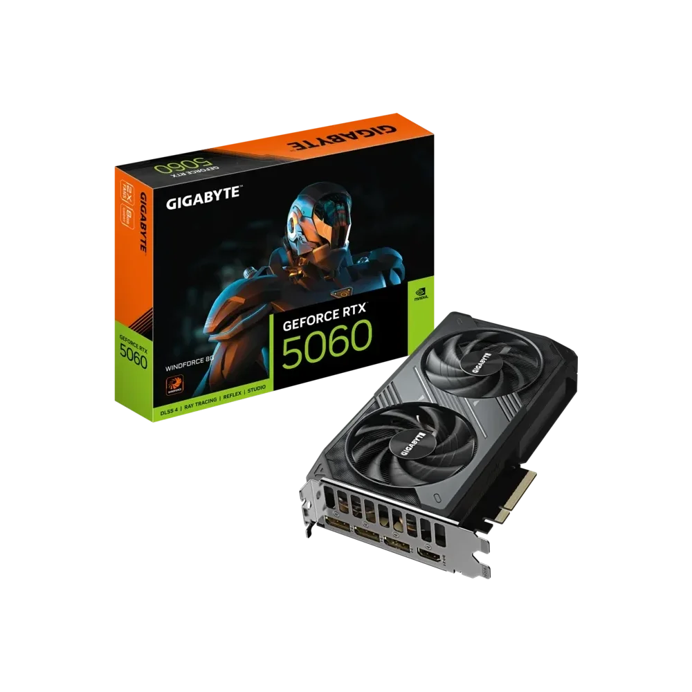 GIGABYTE GeForce RTX 5060 WINDFORCE GPU Vaizdo Plokštė | 8GB, GDDR7