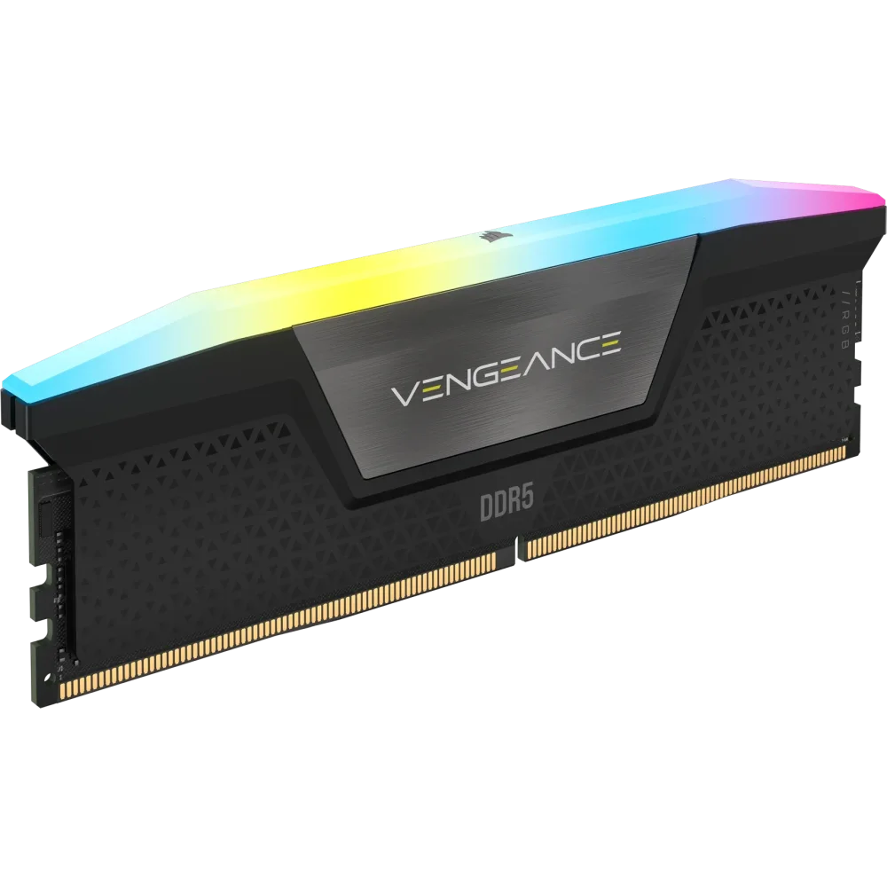 Corsair VENGEANCE 16GB DDR5 RAM Atmintis | 5200 MT/s, CL40, 1x16GB, Black, RGB