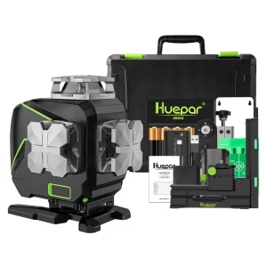 HUEPAR S04CG Automatinis 4D Lazerinis Nivelyras 360° Žalias