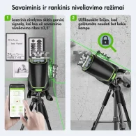 HUEPAR S04CG Automatinis 4D Lazerinis Nivelyras 360° Žalias