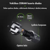 HUEPAR S04CG Automatinis 4D Lazerinis Nivelyras 360° Žalias