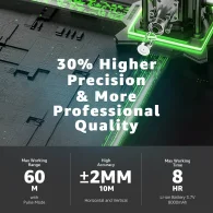 HUEPAR ZK04CG Profesionalus 4D Lazerinis Nivelyras 360° Žalias