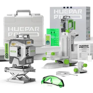 HUEPAR ZK04CG Profesionalus 4D Lazerinis Nivelyras 360° Žalias