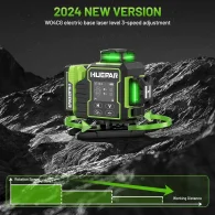 HUEPAR W04CG Rotacinis 4D Lazerinis Nivelyras 360° Žalias