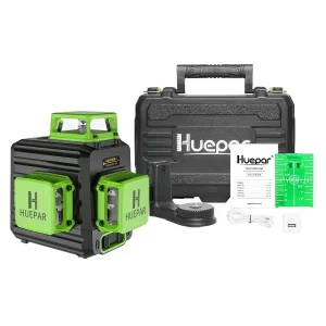 HUEPAR B03CG Profesionalus 3D Lazerinis Nivelyras 360° Žalias