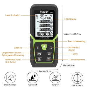 HUEPAR LM120A Skaitmeninis Lazerinis Atstumo Matuoklis 120 m