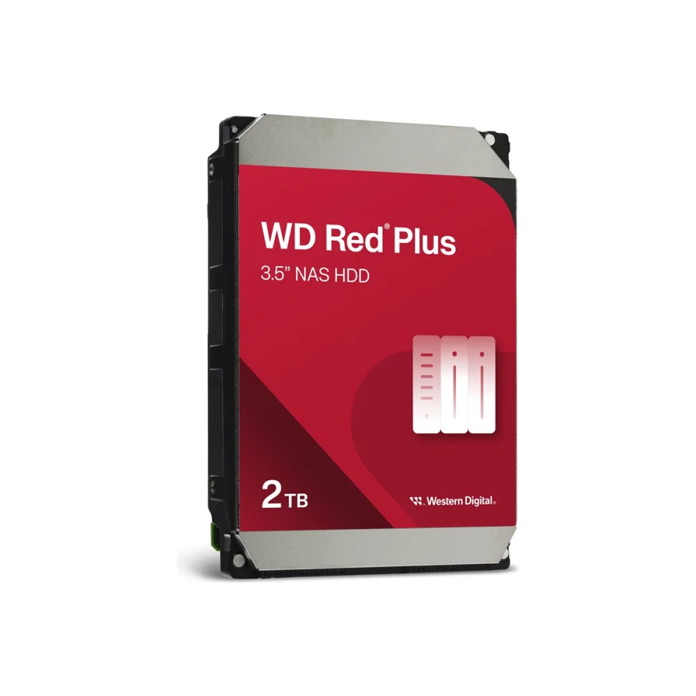 WD Red Plus NAS HDD Kietasis Diskas | 2TB, 3.5", SATA