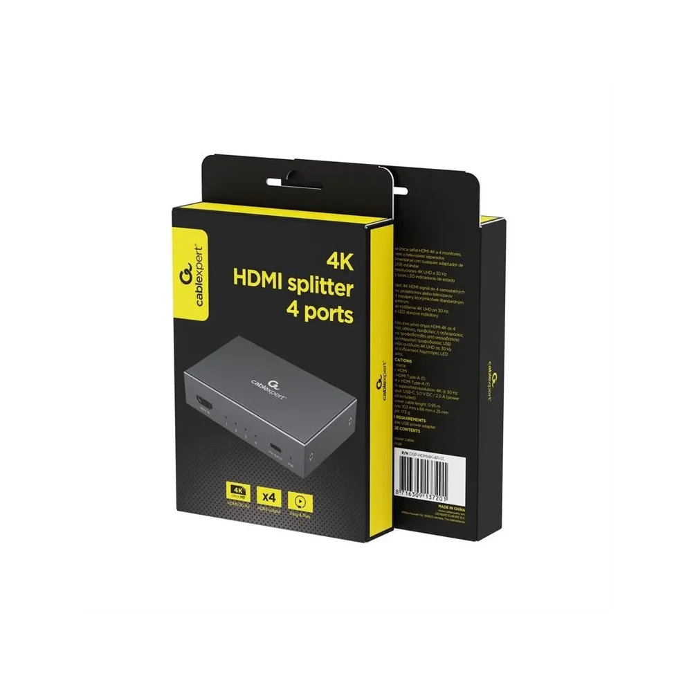 CABLEXPERT 4K HDMI splitter 4 ports Šakotuvas