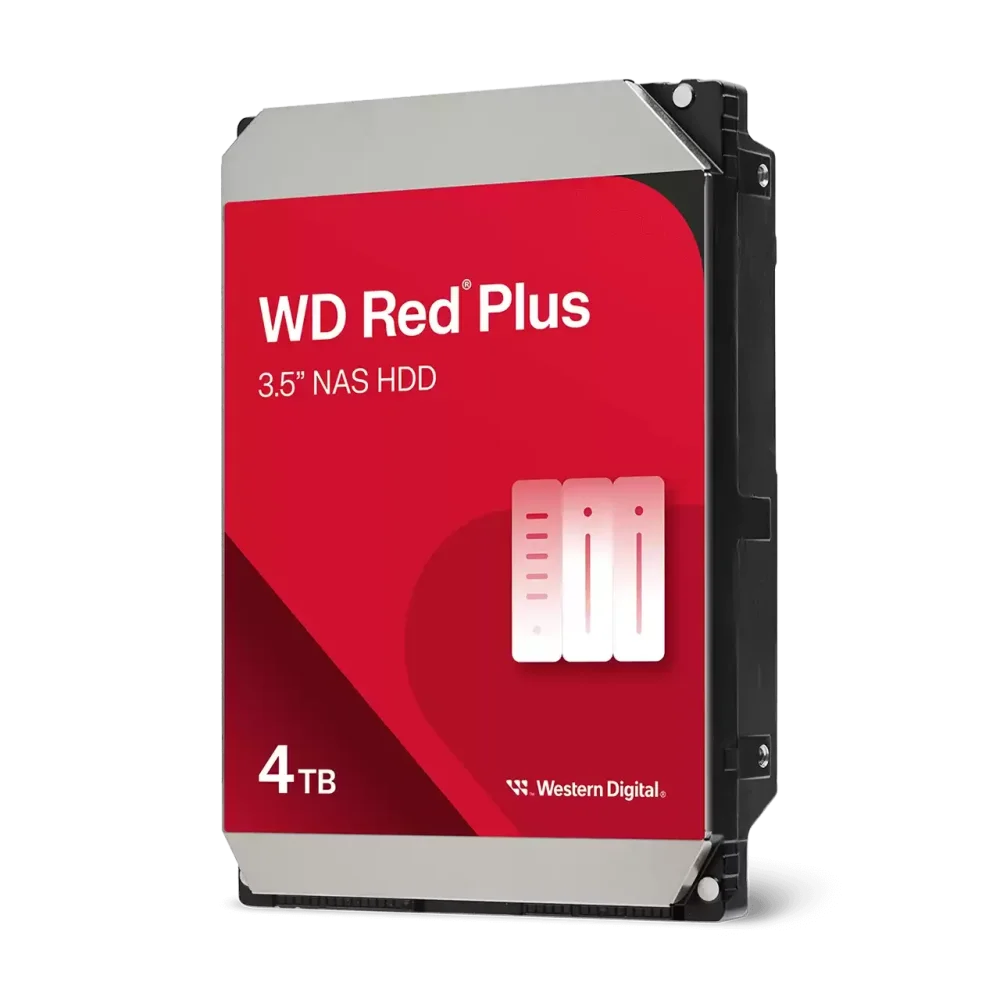 WD Red Plus NAS HDD Kietasis Diskas | 4TB, 3.5", SATA
