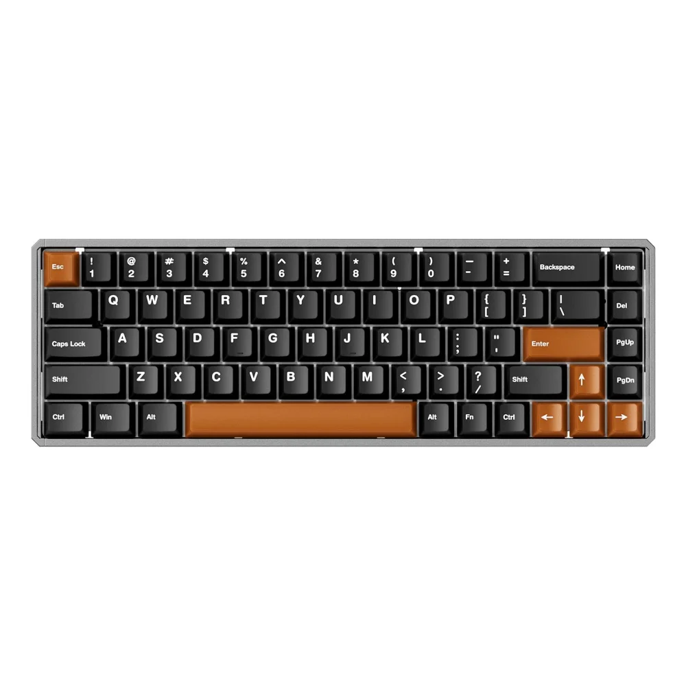 AKKO MOD68 HE Wireless Belaidė Žaidimų Klaviatūra | Misty Gray Black & Brown, Astrolink Magnetic