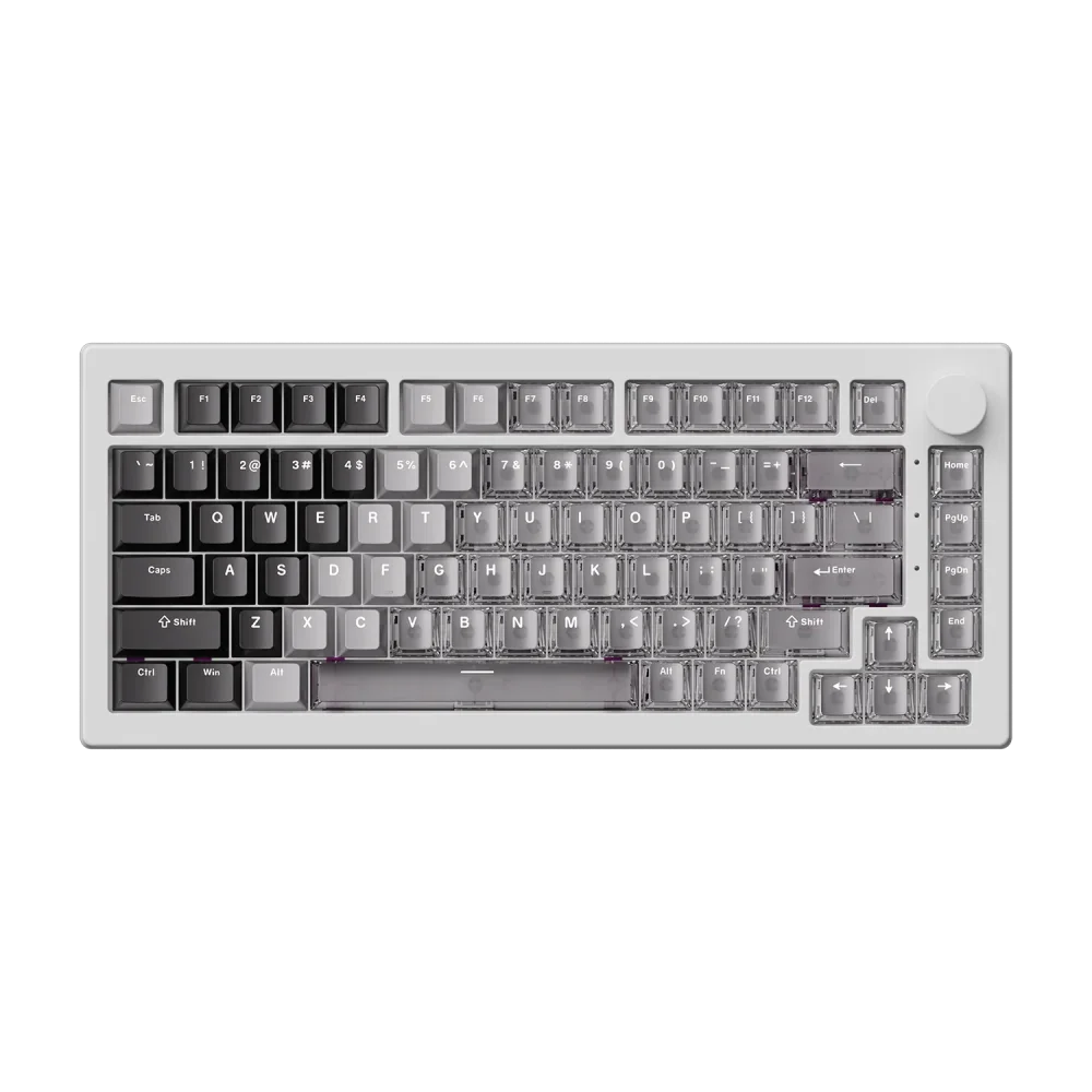 AKKO 5075 V3 HE Žaidimų Klaviatūra | Gradient White Transparent, AstroAim Magnetic