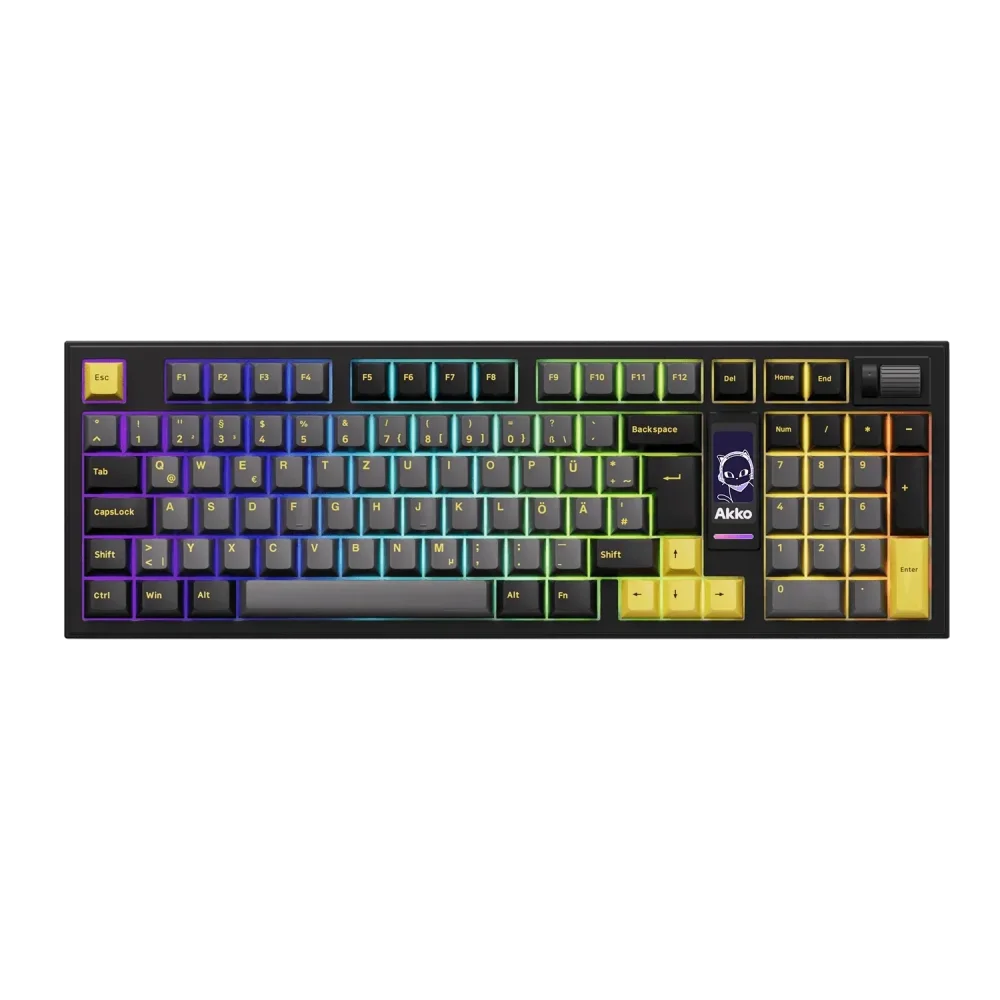 AKKO 5098B Wireless Belaidė Žaidimų Klaviatūra | Black & Gold, V3 Piano Pro