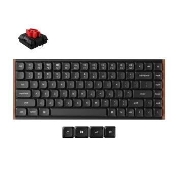 Keychron K3 Ultra Wireless Belaidė Žaidimų Klaviatūra | Black, Keychron Milk POM Red