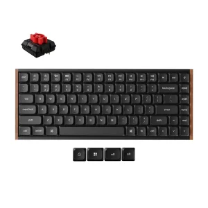 Keychron K3 Ultra Wireless Belaidė Žaidimų Klaviatūra | Black, Keychron Milk POM Red