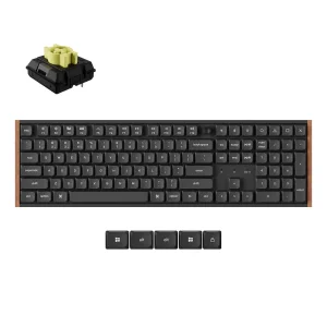 Keychron K5 Ultra Wireless Belaidė Žaidimų Klaviatūra | Black, Keychron Milk POM Banana
