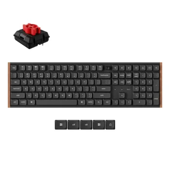 Keychron K5 Ultra Wireless Belaidė Žaidimų Klaviatūra | Black, Keychron Milk POM Red